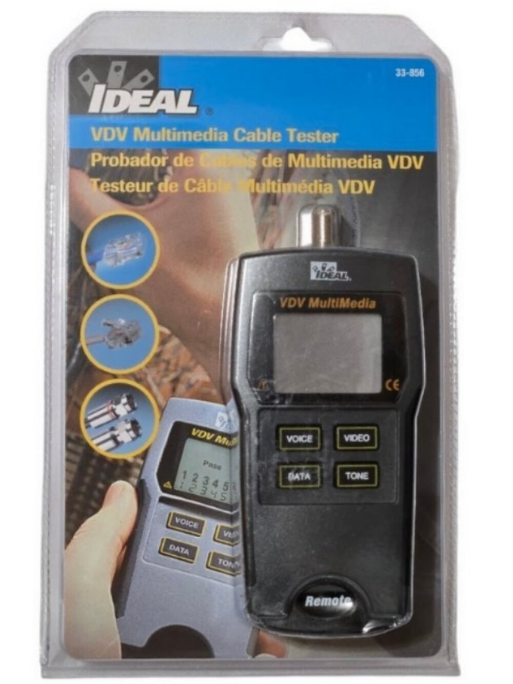IDEAL 33-856 VDV MultiMedia Cable Tester Voice Data Video RJ45 RJ11 Coax NEW